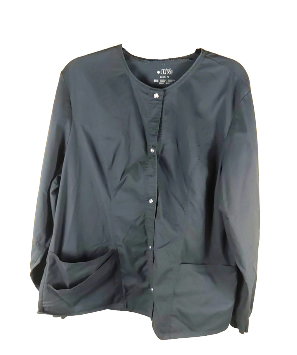 Cherokee Luxe Women's Scrub Jacket Size X Large Gray Snap